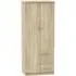 Avon 2 Door Wardrobe with 3 Drawers - Bardolino