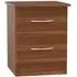 Avon 2 Drawer Bedside Cabinet - Noche Walnut