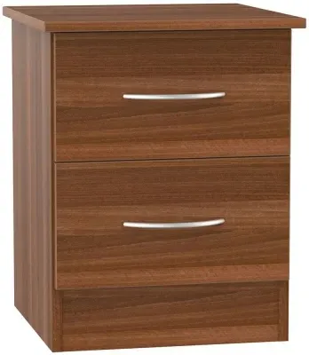 Avon 2 Drawer Bedside Cabinet - Noche Walnut image