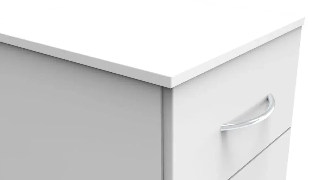 Avon 2 Drawer Bedside Cabinet - White