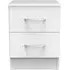Avon 2 Drawer Bedside Cabinet - White