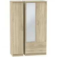 Avon 3 Door Combi Wardrobe with Mirror and Drawers - Bardolino