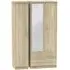 Avon 3 Door Combi Wardrobe with Mirror and Drawers - Bardolino