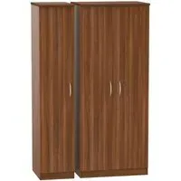 Avon 3 Door Triple Wardrobe - Noche Walnut