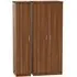 Avon 3 Door Triple Wardrobe - Noche Walnut