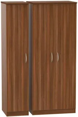 Avon 3 Door Triple Wardrobe - Noche Walnut
