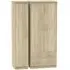 Avon 3-Door Triple Wardrobe with Storage - Oak