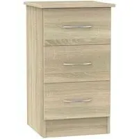 Avon 3 Drawer Bedside Cabinet - Bardolino