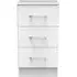 Avon 3 Drawer Bedside Cabinet - White