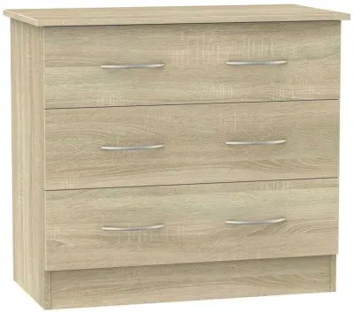 Avon 3 Drawer Chest - Oak Effect image