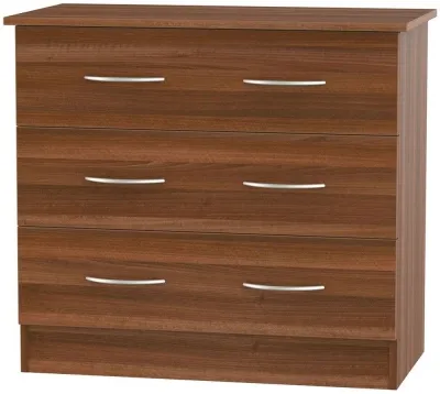 Avon 3 Drawer Chest - Walnut