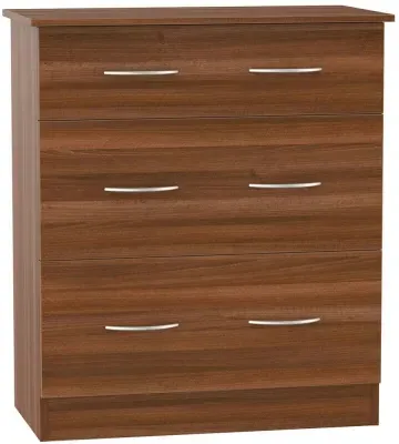 Avon 3 Drawer Deep Chest - Noche Walnut