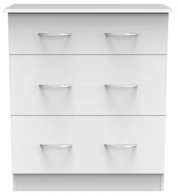 Avon 3 Drawer Deep Chest - White image