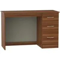 Avon 3 Drawer Desk - Noche Walnut