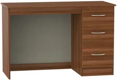 Avon 3 Drawer Desk - Noche Walnut