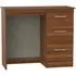 Avon 3 Drawer Single Dressing Table - Noche Walnut