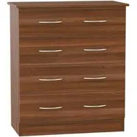 Avon 4 Drawer Chest - Noche Walnut