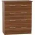 Avon 4 Drawer Chest - Noche Walnut