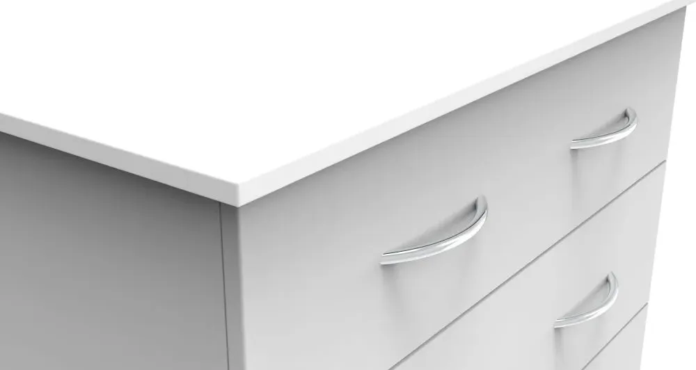 Avon 4 Drawer Chest - White
