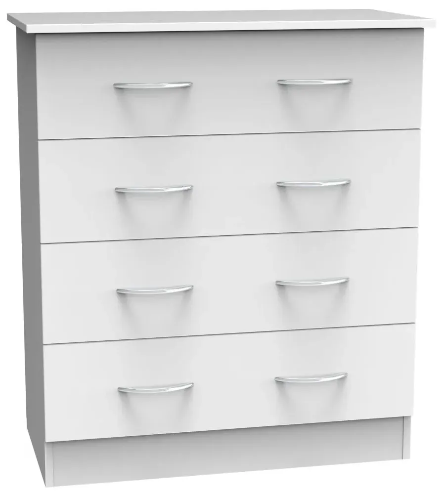Avon 4 Drawer Chest - White