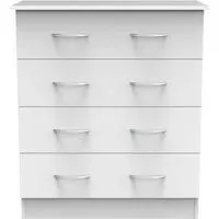 Avon 4 Drawer Chest - White