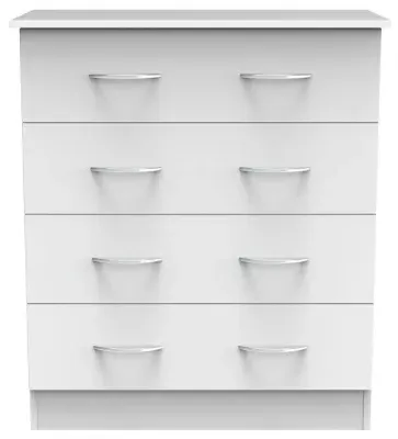 Avon 4 Drawer Chest - White image