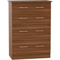 Avon 4 Drawer Deep Chest - Noche Walnut