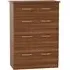 Avon 4 Drawer Deep Chest - Noche Walnut