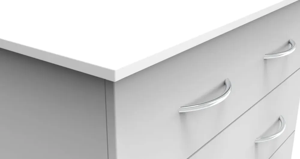 Avon 4 Drawer Deep Chest - White