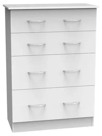 Avon 4 Drawer Deep Chest - White