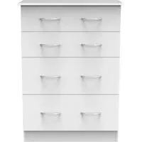 Avon 4 Drawer Deep Chest - White