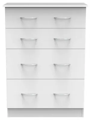Avon 4 Drawer Deep Chest - White image
