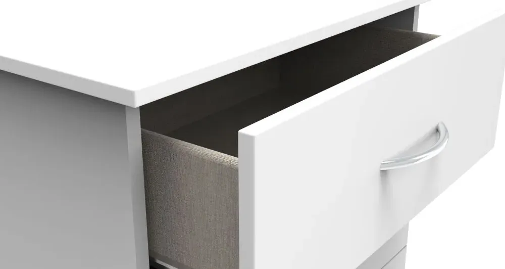 Avon 4 Drawer Midi Chest - White