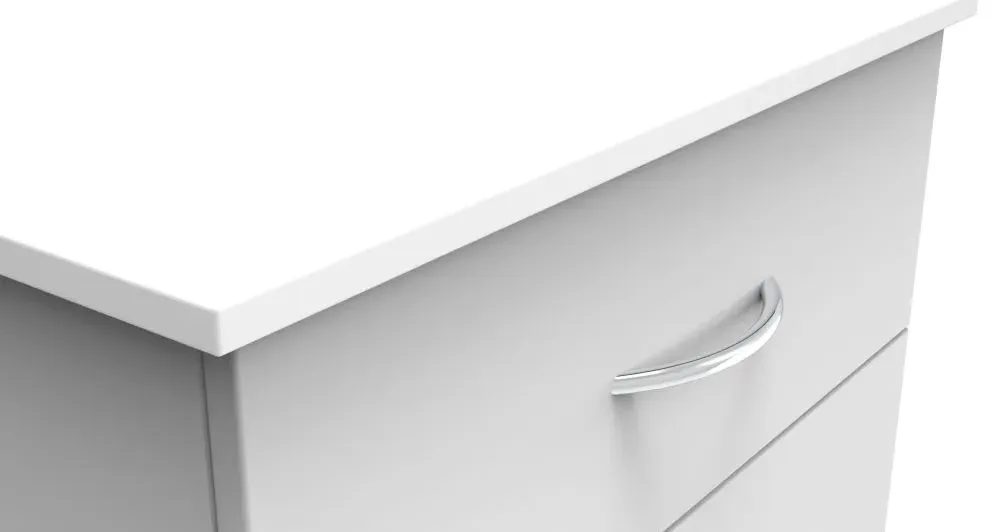 Avon 4 Drawer Midi Chest - White