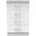 Avon 4 Drawer Midi Chest - White
