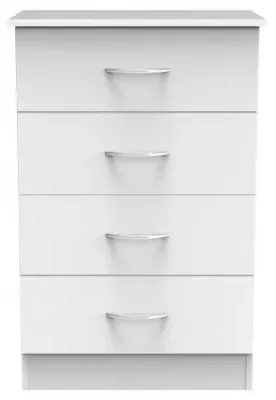Avon 4 Drawer Midi Chest - White image