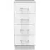 Avon 4 Drawer Narrow Chest - White