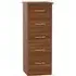 Avon 5 Drawer Narrow Chest - Noche Walnut