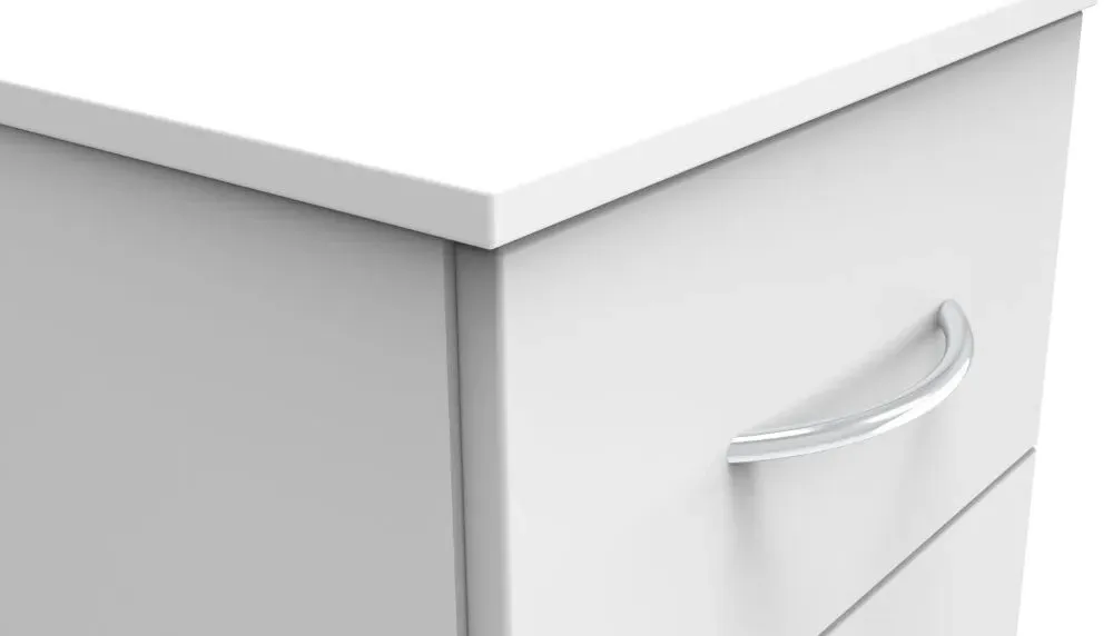 Avon 5 Drawer Narrow Chest - White