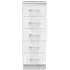 Avon 5 Drawer Narrow Chest - White