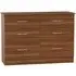 Avon 6 Drawer Midi Chest - Noche Walnut