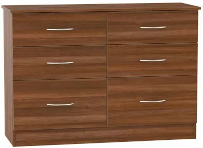 Avon 6 Drawer Midi Chest - Noche Walnut image