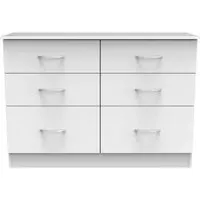 Avon 6 Drawer Midi Chest - White