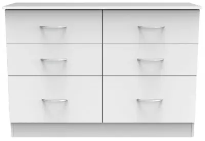 Avon 6 Drawer Midi Chest - White image