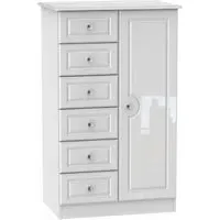 Balmoral 1 Door Midi Wardrobe - White