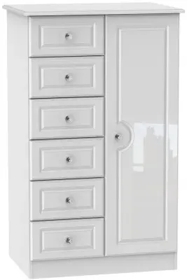 Balmoral 1 Door Midi Wardrobe - White