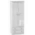 Balmoral 2 Door 2 Drawer Tall Wardrobe - White Gloss