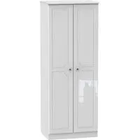 Balmoral 2 Door Tall Wardrobe - White