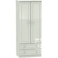Balmoral 2 Door Wardrobe with Drawers - Cashmere