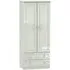 Balmoral 2 Door Wardrobe with Drawers - Cashmere